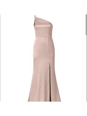 Amsale satin one shoulder gown. New with tags.